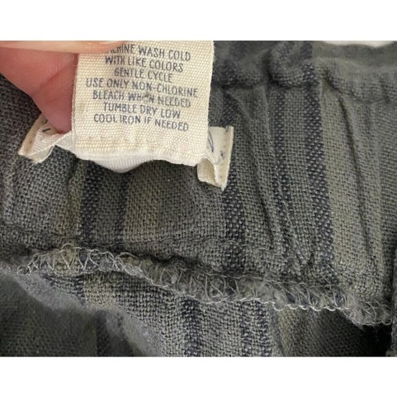 Sky & Sparrow Cotton & Linen Button Front Mini Skirt Striped Multicolor Sz:S - Picture 9 of 10